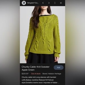 Halston Heritage - XL - Apple Green Sweater